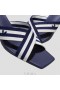  VIVAIA négyszögletes lábujj tömbös sarkú keresztes szandál (Jennifer） Navy Stripes szandál