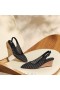  VIVAIA mandulás lábujj slingback Wedge Heel szandál (Tamia Slingback Wedge) szandál fekete