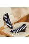  VIVAIA Peep Cap Wedge (Tamia Peep Cap) High Shoes Navy Stripes