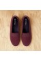  VIVAIA Kerekujjú Faux Mink-Knit Loafers Bordeaux - Medve