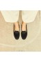  VIVAIA Kerekujjú Faux Mink-Knit Loafers Fekete