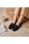  VIVAIA Kerekujjú Faux Mink-Knit Loafers Fekete