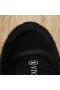  VIVAIA Kerekujjú Faux Mink-Knit Loafers Fekete