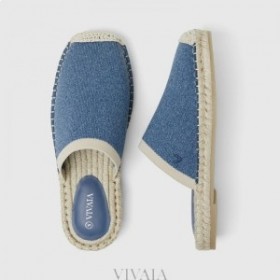  VIVAIA Sherly Round-toe Slides Mules Blue
