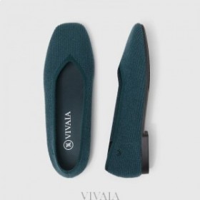  VIVAIA négyszögletes sapkás V-vágású lapos (téli ajánlat) lapos cipő, mély páva