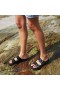 VIVAIA Sleamhnáin Buckle Inchoigeartaithe Dual (Nikki) Sandals Dubh