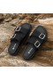 VIVAIA Sleamhnáin Buckle Inchoigeartaithe Dual (Nikki) Sandals Dubh