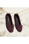  VIVAIA Round Toe Bow Flats Infoldable Bróga Maol Dearg