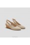 VIVAIA Almond Cap Sandals Wedge Slingback (Tamia Slingback Wedge Pro) Sandals Almond Crochet