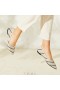  VIVAIA Cap Pointe Stripe Flats Bróga Maol Stripes Stripes Bán