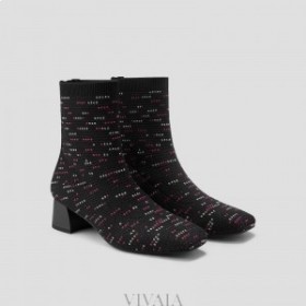  VIVAIA Buataisí rúitín ingearrtha uisce le zipper VIVAIA (Marcella) Buataisí Dubha