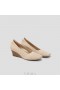  Scarpe alte con zeppa a punta quadrata VIVAIA (Margot Wedge Pro) color mandorla