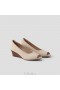  VIVAIA Peep Cap Wedge (Tamia Peep Cap) Scarpe alte color mandorla