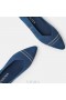  VIVAIA Scarpe basse con punta a V e tagli a V, blu