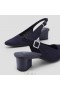  Sandali con cinturino posteriore a punta VIVAIA (Leah 2.0) Sandali blu navy