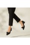  VIVAIA Scarpe col tacco alto piccole con punta quadrata e ciondolo rimovibile (Titli Pro) nere
