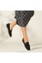  VIVAIA Mocassini con Tappo Quadrato (Samantha) Scarpe Basse Nere
