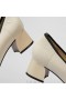  VIVAIA Scarpe con Tacco Grosso e Punta Rotonda (Julie 1.0) Scarpe Alte Beige Nero