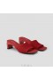  VIVAIA Square Cap Block Heel Slides (Juliet) Mules Rosso