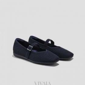 Scarpe da corsa VIVAIA Square Cap Mary-Jane (Margot Walker Mary-Jane) Scarpe basse blu navy