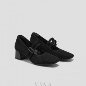  VIVAIA Scarpe Mary-Jane con Tacco Quadrato (Melody Pro Mary-Jane) Scarpe Alte Nere