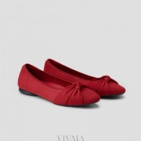  VIVAIA Almond Cap Knotted Flats (Bibi) Scarpe basse rosse