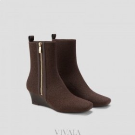  Stivali con cerniera idrorepellente VIVAIA Square Cap (Micaela) Stivali Cioccolato fondente