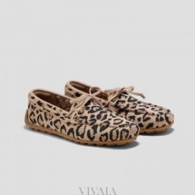  Mocassini VIVAIA Square Cap (Jackie) Scarpe basse Leopardo scuro