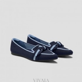  Mocassini con fiocco a punta VIVAIA (Michelle 2.0) blu navy