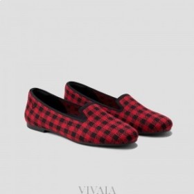  Mocassini in maglia intrecciata con punta tonda VIVAIA (Audrey) Scarpe basse rosse