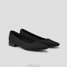  VIVAIA Scarpe con Tacco a Punta Quadrata Piccola (Minnie) Nere