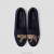  Mocassini ricamati con punta tonda VIVAIA (Audrey) blu navy