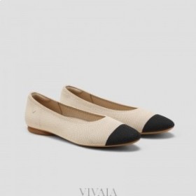  VIVAIA アーモンド キャップ バレエ フラット (Tamia 2.0) フラットシューズ ブラック