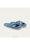  VIVAIA Furry Criss-Cross Strap Slippers (Hannah) Mules Blue