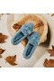  VIVAIA Rund-Toe Resirkulert Faux Fur Loafers Blå