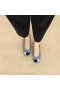  VIVAIA Squared Cap Terry Knit Flats Flat Shoes Demin - Pumpkat
