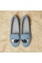  VIVAIA Rund-Toe Terry Knit Loafers Lave Sko Grå Blå