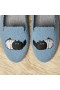  VIVAIA Rund-Toe Terry Knit Loafers Lave Sko Grå Blå