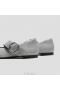  VIVAIA spissede Mary-Jane Flats (Maria) Flate sko Grå Sølv