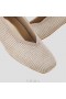  VIVAIA Square-Toe V-Cut Flats (Margot 2.0) Flate sko Havremelk