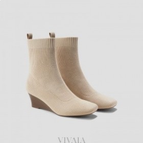  VIVAIA Square-Cap vannavstøtende støvler (Margot Wedge Bootie) støvler Almond
