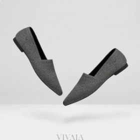  VIVAIA Pointed Cap Loafers Lave Sko Grå