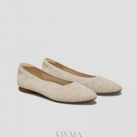  VIVAIA Almond Cap Ballet Flats (Tamia 2.0 Hemp) Flat Shoes White