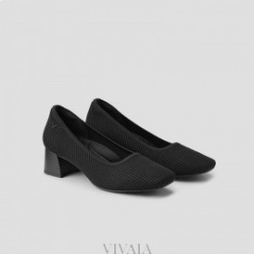  VIVAIA tykke hæler med firkantet tå (Melody Pro) høye sko svart