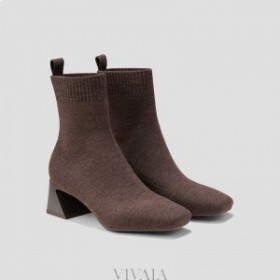  VIVAIA Square-Cap vannavstøtende hælstøvler (Regina Pro) Mørk sjokolade