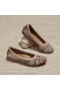  VIVAIA Okrągłe Płaskie Buty (Claire) Płaskie Buty Wygląd Węża