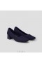 VIVAIA Square-Toe Chunky Heels (Melody) Wysokie Buty Granatowe