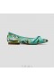  VIVAIA Almond Cap Knotted Flats (Bibi) Płaskie buty Turkusowe