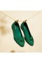  VIVAIA Almond Cap Knotted Flats (Bibi) Płaskie buty w kolorze zielonym