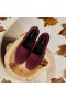  Mokasyny VIVAIA Round-Toe Faux Mink-Knit Bordeaux - Bear